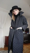 Fit Coat Spring Women Parkas Cotton-Padded Black Autumn Long Fashion EAM New Loose 19a-A319