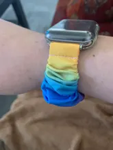 Correa elástica Scrunchie para Apple watch, banda de nailon elástico de 40mm, 44mm, 42mm, 38mm y 42mm, serie iWatch 6, 5, 4, 3 se