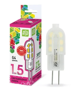 

Lamp led led-JC-standard 1.5 W 12 v G4 6500 K 135lm ASD