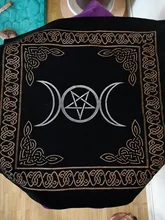 Mantel de cartas de Tarot constelaciones de 50x50cm, tela de terciopelo para adivinación, juegos de mesa, almohadilla para tarjetas de oráculo, runas, suministros de brujería