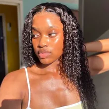 Melodie 28 30 32 pulgadas onda profunda mechones con cierre brasileño de la Virgen del pelo humano Frontal rizado mechones y 4X4 cierre