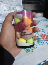 Maange10 Uds Mini Foam-Puff de polvo grande, belleza, licuadora, base correctora, crema suave, en húmedo y seco, doble uso