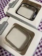 URVOI-funda para Apple Watch series 4 5 6, cubierta de marco de plástico duro brillante galvanoplastia para iWatch slim fit Ultra-funda fina