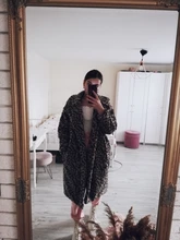 Coats Teddy Bear-Jackets Faux-Fur Leopard Female Long Women Luxury Outerwear Thick Winter