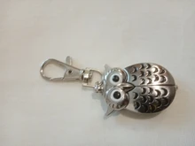 Búho reloj de bolsillo bonito llavero de dibujos animados reloj de bolsillo moda hermosa búho reloj Clip de llavero de bolsillo explosión en gros часы 03 *