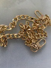 Correa de Metal de alta gama para bolso, accesorios de cadena, reemplazo de cinturón para bolso, monedero, plateado liso Color dorado, correas de regalo