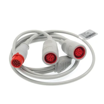 YKD Compatible With Mindray 12P Plug To Split Into Two 12P Female Socket IBP Cable