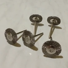 5 unids/set de cepillos de alambre de pulido de 25mm de diámetro, accesorios Dremel de acero inoxidable, herramientas de molienda giratorias, herramientas de extracción de Metal