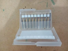 10 Uds 0,8-3.175mm PCB de carburo juego de cortadoras de fresado 3.175mm vástago de maíz Molino de extremo fresadora cortador Bits de corte CNC herramientas de fresado