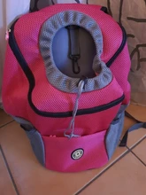 Al aire libre viajes de mascotas de doble bolsa de hombro portátil de viaje mochila al aire libre bolsa de transporte perro mascota frente perro bolsa de malla de mochila de la cabeza