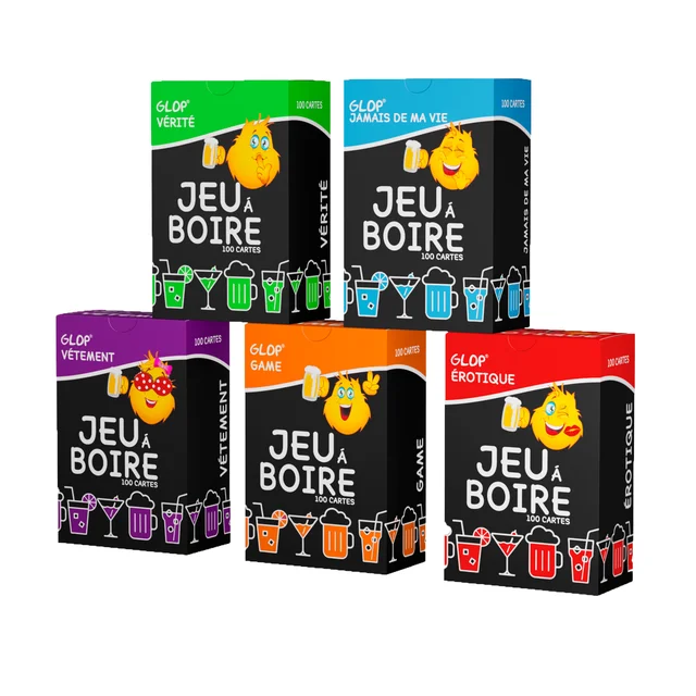 Jeu à Boire - Glop 500 Cartes - Jeux de Société Français – Drinking Game -  Jeux de Société adultes – Jeux Adulte - Jeux de Cartes Adulte – Jeux Apéro  – Jeux Alcool Soirée - AliExpress