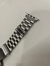 Correa de lujo para Apple watch, banda de 44mm y 40mm para iWatch de 38mm y 42mm, pulsera de reloj de acero inoxidable para Apple watch 5 6 se 3 4