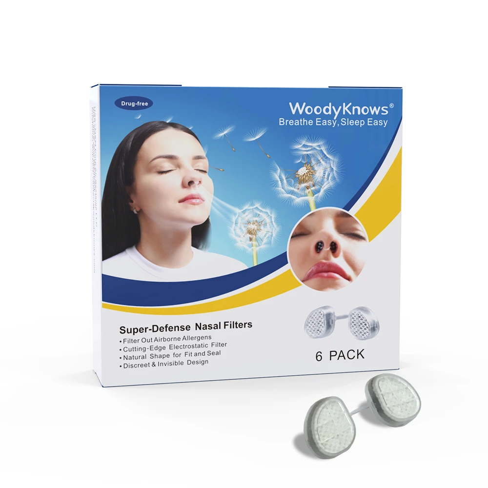 WoodyKnows Original Authentic Super- Defensive Nasal Filter, Block Allergens and Particulate Matter in the Air, Reduce Hay Fever