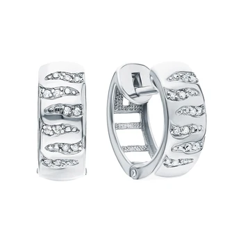 

Silver earrings with cubic zirconia sunlight sample 925