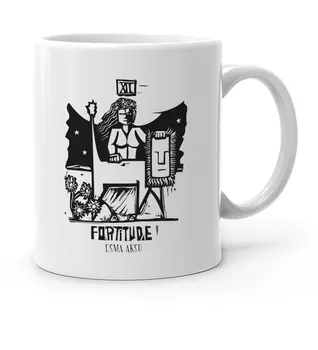 

Personalized Tarot Fortitude (Fortitude) White Mug Cup
