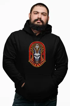 

Angemiel Wear Pharaoh Cat Black Male Hooded Sweatshirt