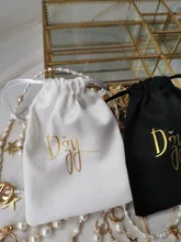 Bolso de diseño de logotipo bolsos con cordones personalizados, embalaje de joyería, elegante, para recuerdo de boda, color rosa, franela, cosméticos, 100