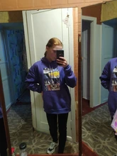 Tops Hoody Spring Harajuku Brown Anime Black Fleece Girls Korean-Style Cartoon Kawaii