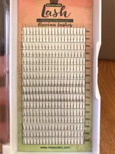 MASSCAKU-extensiones de pestañas prefabricadas, 16 líneas, volumen ruso, 2d/3d/4d/5d/6d, Tallo largo