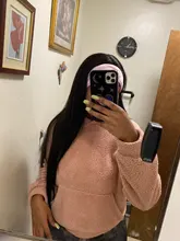 Missanna-pelucas de cabello humano liso con encaje Frontal Peluca de encaje Frontal de 13x6 pulgadas con cierre de encaje recto brasileño, 30, 32 pulgadas