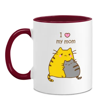 

Two-color mug I love mom
