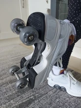 Zapatos de Parkour deformables para adultos y niños, patines con cuatro ruedas, para correr, unisex