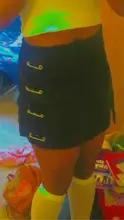 ALLNeon-minifaldas de estilo de niña para mujer, faldas cortas informales de corte de cintura baja, línea A, color negro, para verano, 2021