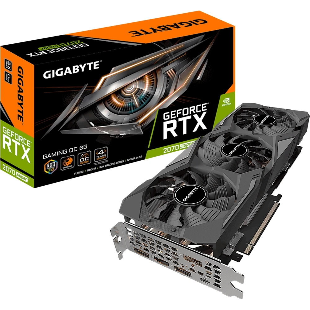 Видеокарта Gigabyte WindForce nVidia GeForce RTX 2070 Super 1785MHz 8192MB 14000MHz 256 bit RTL [GV N207SWF3OC 8GD]|Графические