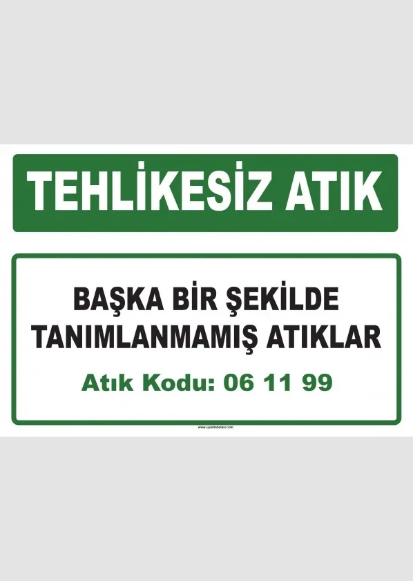 A 061199-не указанные иначе отходы