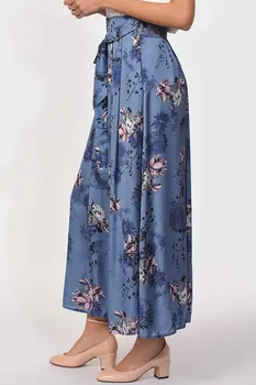

Patterned Maxi Satin Skirt