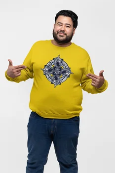 

Angemiel Wear Cosmic Pattern Dragon Yellow Men 'S Sweatshirt