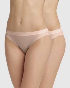 

Pack of 2 Unno by DIM Basic microfiber low-seam panties