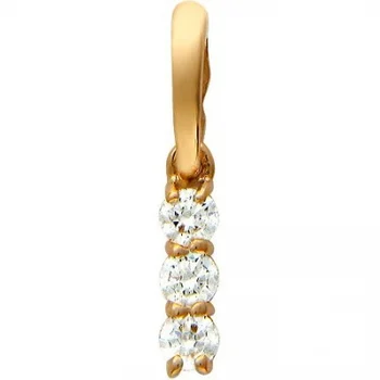 

Esthete pendant with 3 cubic zirconia Red Gold