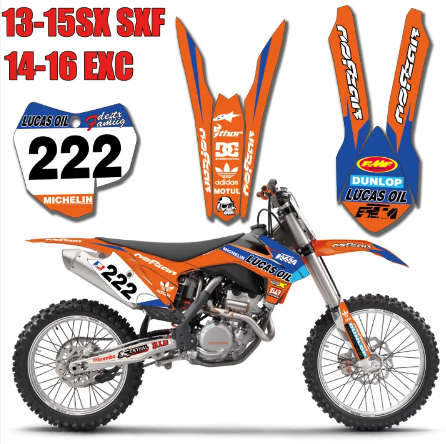 Мотоциклетная команда Графический и Фоны Наклейка Стикер Наборы для KTM EXC excf XCW SX SXF XC XCF 2013