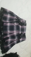 Faldas plisadas Y2K para mujer, faldas plisadas a rayas negras y rosas, Tank Cute Sweet Girls, falda para la escuela a cuadros con cordones, Mini guantes góticos, falda de encaje