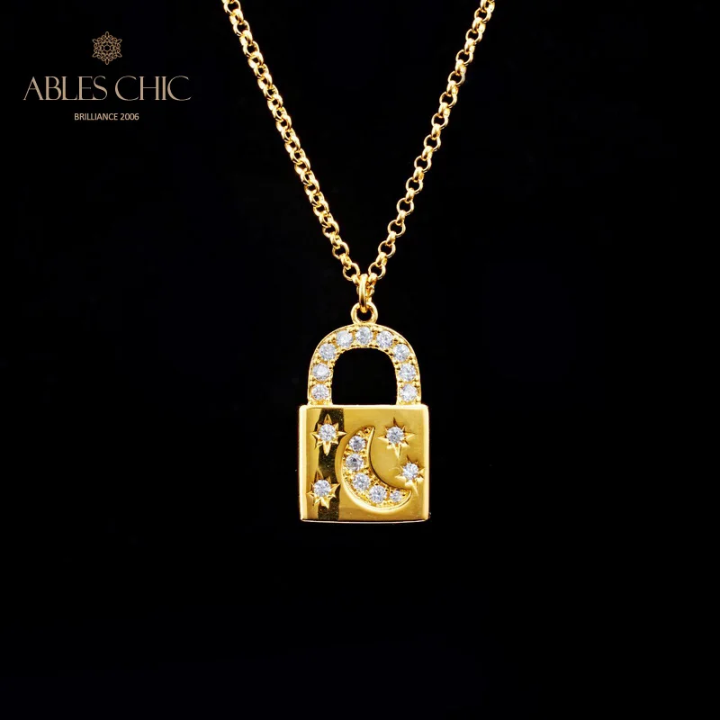 solid-925-silver-padlock-pendant-18k-gold-tone-minimalist-zircon-paved-wedding-necklace-c11n3s25827
