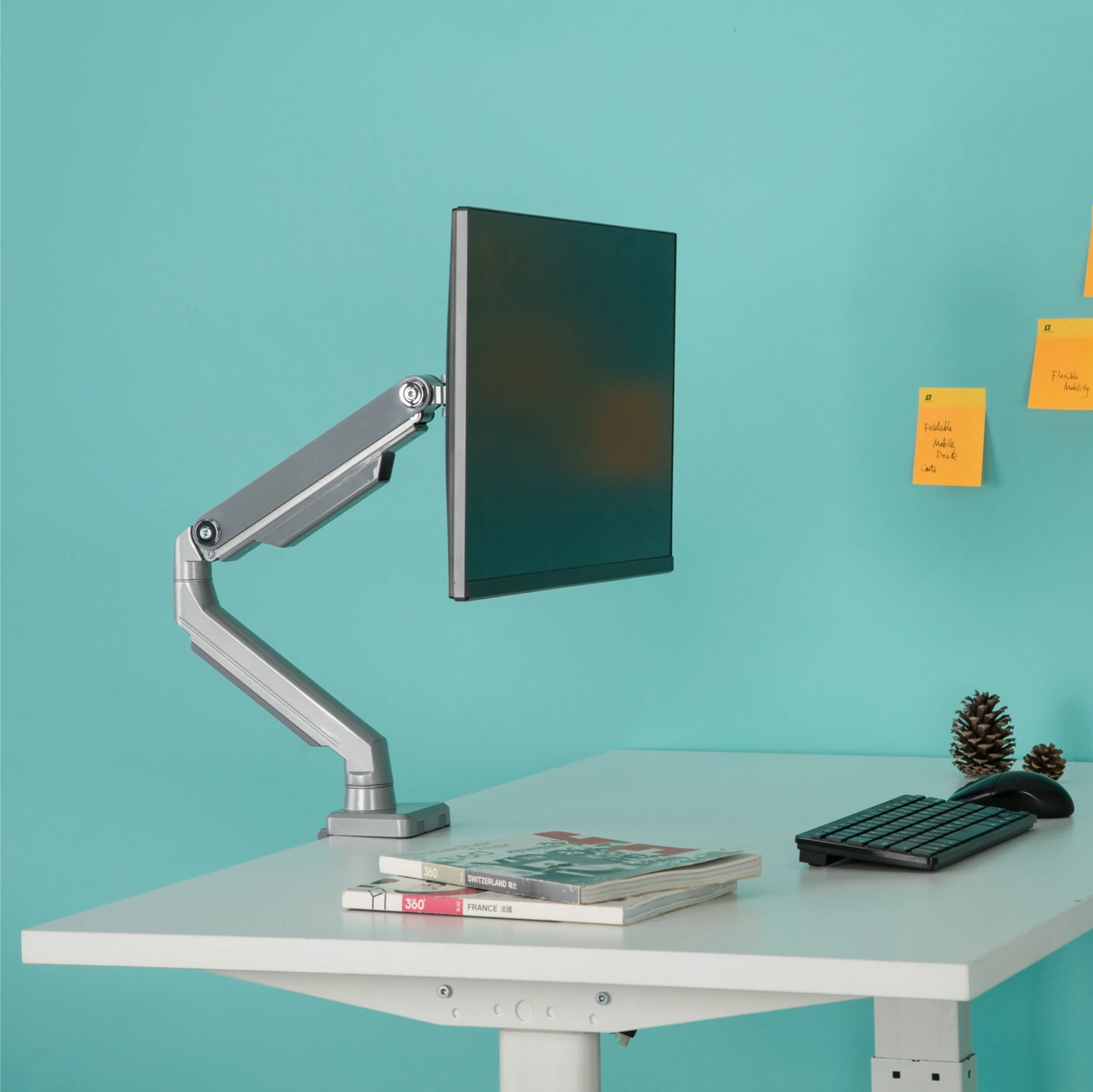 ONKRON кронштейн для монитора 13"-32" настольный, серебристый MS80