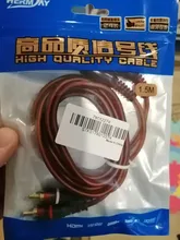 Cable de 5 pies totalmente blindado, doble RCA macho a doble macho de 6,35mm 1/4 pulgadas