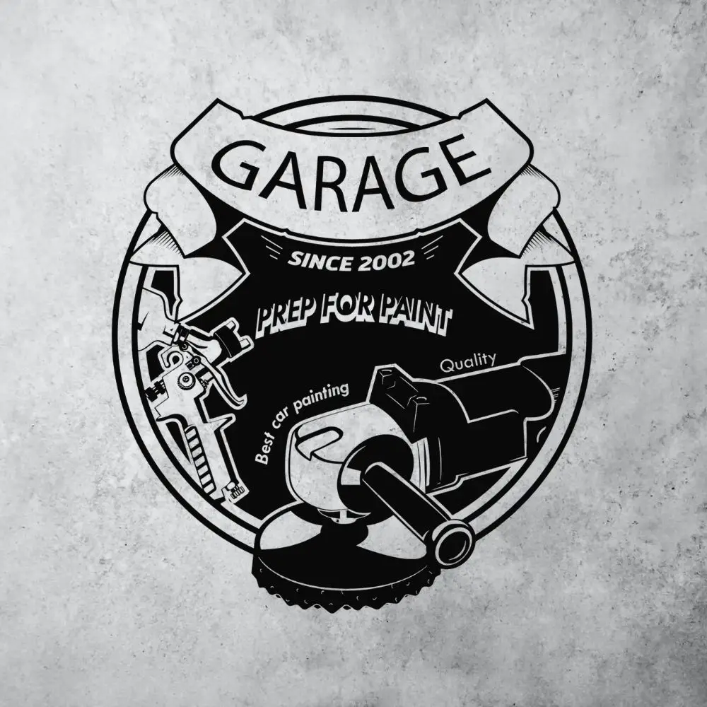 Garage Car Prep For Painting Personalized Date Wall Art Sticker Decal