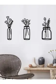 

3D Wall Paper Laser Cut Wooden Flower Pot Wall Decor Frida Kahlo Mdf New Style Home Office Art decoration Home Gifts Vintage