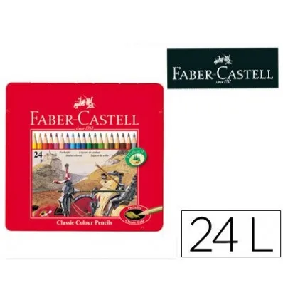 Цветные карандаши FABER CASTELL 24 цвета в металлической коробке ассортименте| |