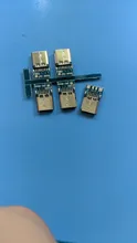 Conector USB 3,1 tipo C, 24 Pines, macho/hembra, adaptador para receptáculo a Cable de soldadura, 24 Pines, compatible con placa PCB
