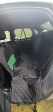 DEKO-Protector para asiento de coche para perros, hamaca de transporte con visión de malla para mascotas, Protector de seguridad, alfombrilla para asiento trasero de coche con cremallera y bolsillo para viaje
