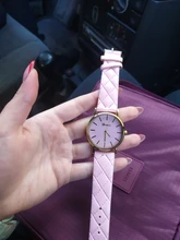 Reloj de pulsera sencillo para mujer, de cuarzo, de cuero de imitación, Geneva, elegante