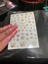 Elegant Daisy Florals Nails Art Manicure Back Glue Decal Decorations Design Nail Sticker