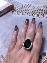 Anslow de joyería de moda de calidad superior Retro Oval grande anillo de dedo de cristal para las mujeres parejas de mujeres regalo de día de San Valentín LOW0041AR