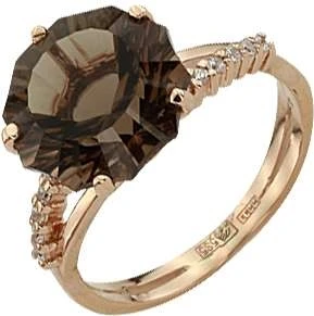 

Aloris ring with cubic zirconia and red gold
