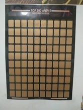 Póster de Anime rascador para decoración del hogar, gran regalo para fanáticos del Anime, lista de cubo prémium e íconos artísticos, Top 100