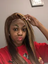 Ishow resaltar Peluca de color marrón pelucas de cabello humano 13X4 13X6x1 Ombre recto peluca con malla frontal destacar frente de encaje pelucas de cabello humano