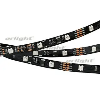 024599 Лента SPI-5000-AM 12V RGB(5060,150 LED x3,1804, Black) ARLIGHT